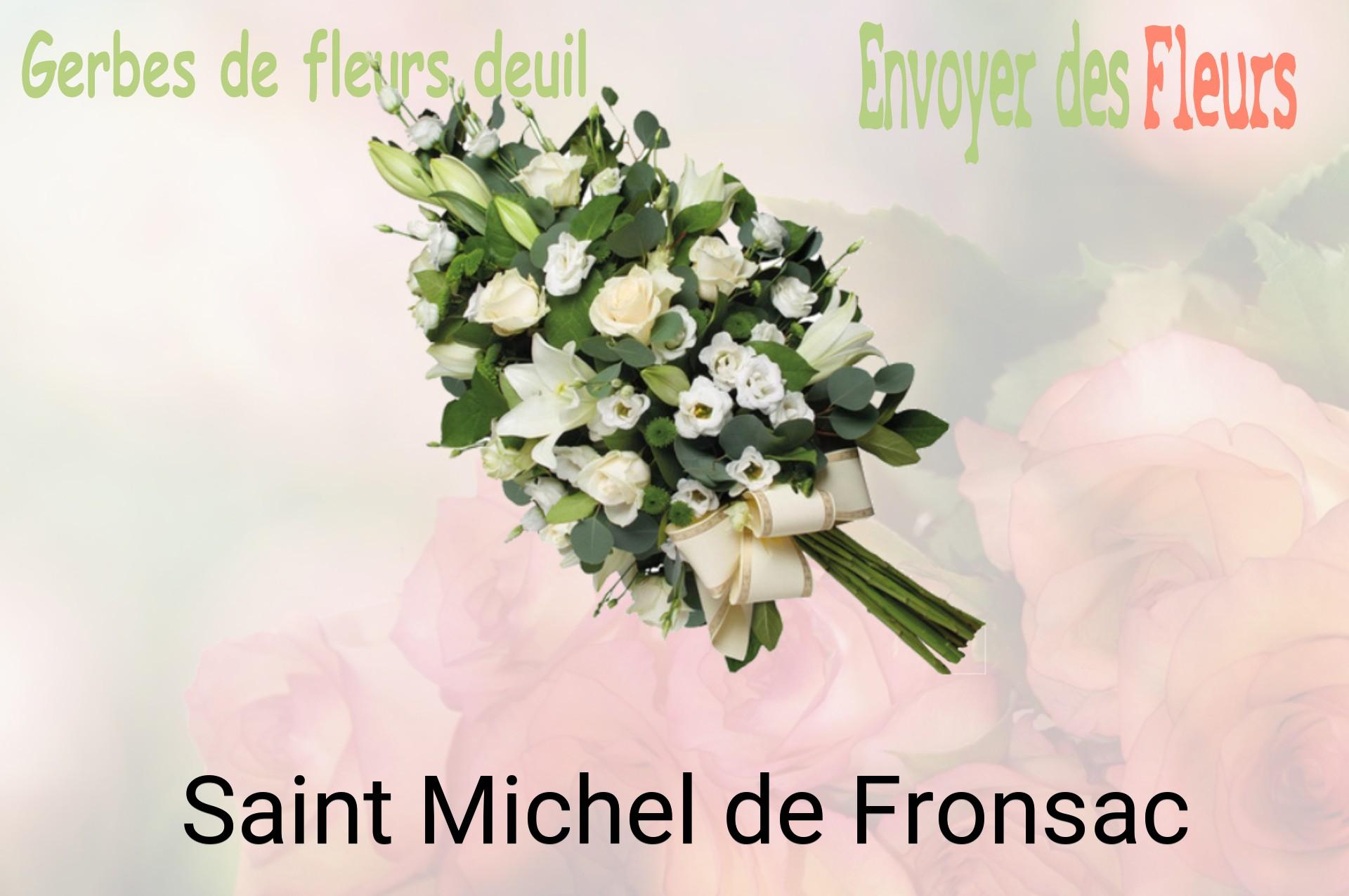 Gerbe de fleurs de deuil livrée à Saint-Michel-de-Fronsac